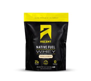 Ascent Native Fuel Whey Protein Powder, Vanilla Bean, 1 lb