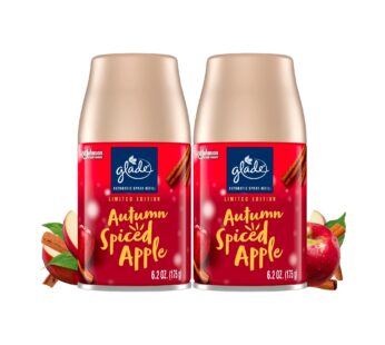 Glade Automatic Spray Refill, Air Freshener, Autumn Spiced Apple, 2 Refills, 6.2 oz Each