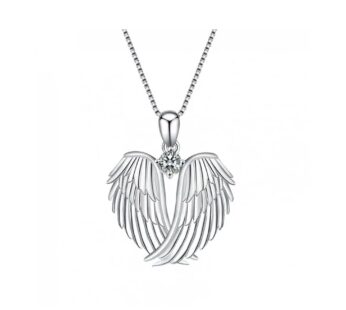 Clearance! SDJMa Angel Wings Necklace 925 Sterling Silver Guardian Angel Wings Pendant Birthstone Necklace for Women Jewelry Gifts