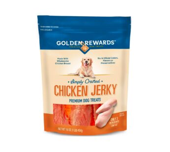 Golden Rewards Chicken Flavor Premium Dry Jerky Treats for All Dogs, 16 oz