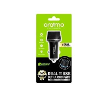 Oraimo OCC-21DML Highway 2 In 1 Dual USB Car Charger – Black